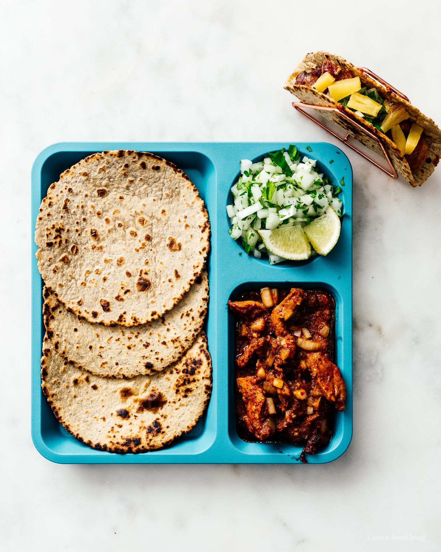 oven baked weeknight carne adovada pork taco recipe | www.iamafoodblog.com