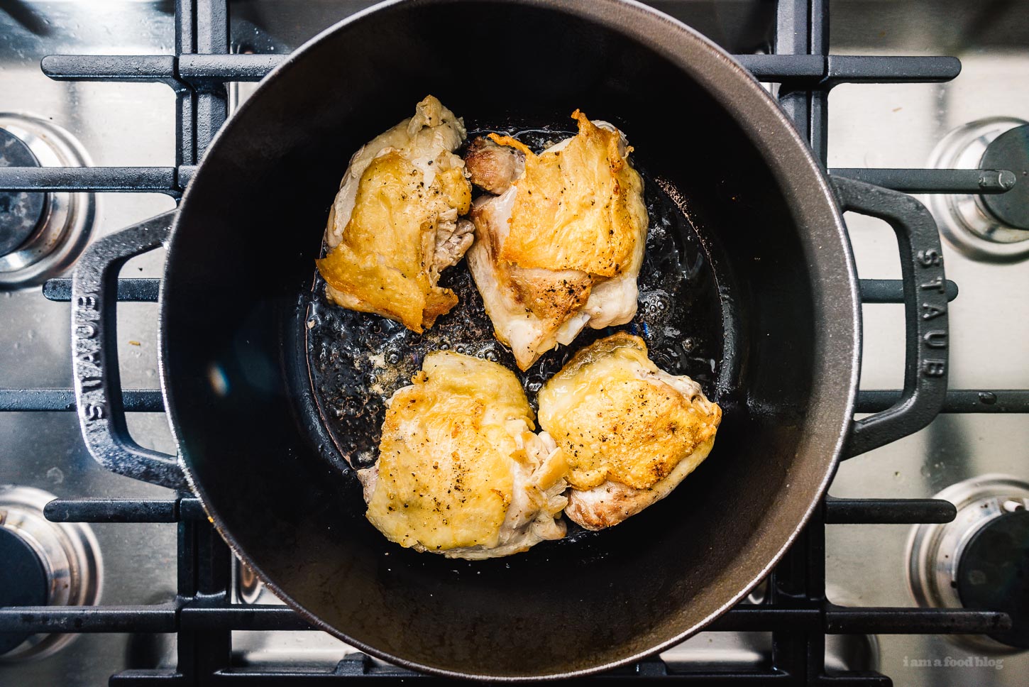 Oven-Baked Hatch Chile Salsa Verde Honey Chicken Thighs | www.iamafoodblog.com