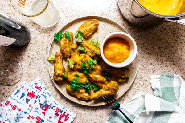 Easy 7 Ingredient Mango Pineapple Habanero Hot Wings | www.iamafoodblog.com